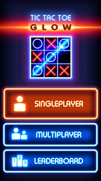 Взлом Tic Tac Toe Glow: 2 Players  [МОД Mega Pack] — стабильная версия apk на Андроид screen 1