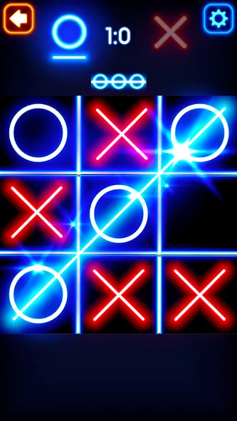 Взлом Tic Tac Toe Glow: 2 Players  [МОД Mega Pack] — стабильная версия apk на Андроид screen 2