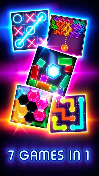 Взлом Tic Tac Toe Glow: 2 Players  [МОД Mega Pack] — стабильная версия apk на Андроид screen 3