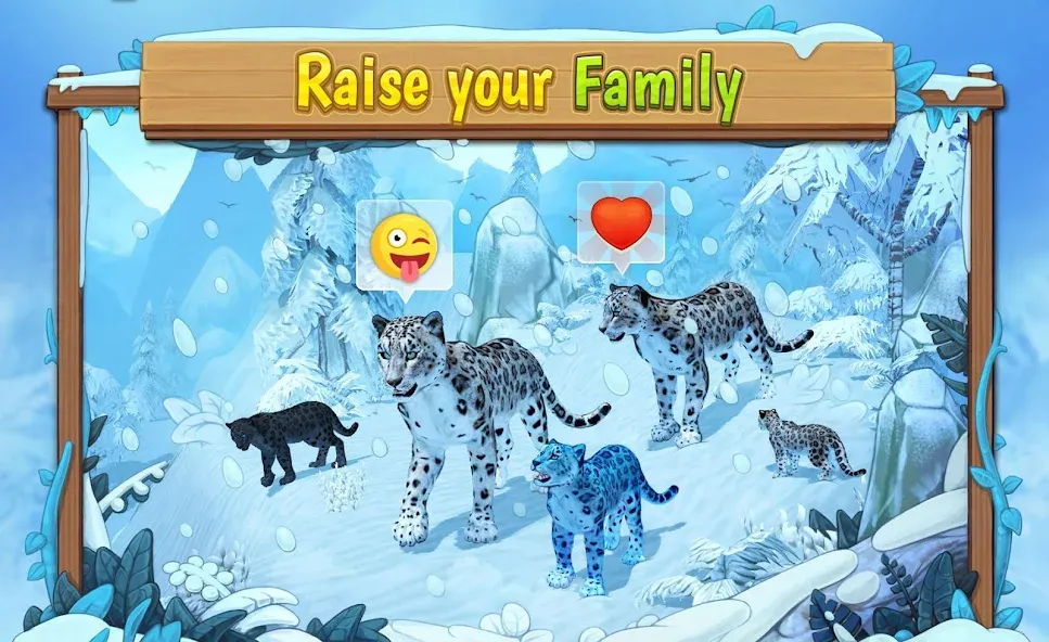 Взломанная Snow Leopard Family Sim Online  [МОД Menu] — последняя версия apk на Андроид screen 1