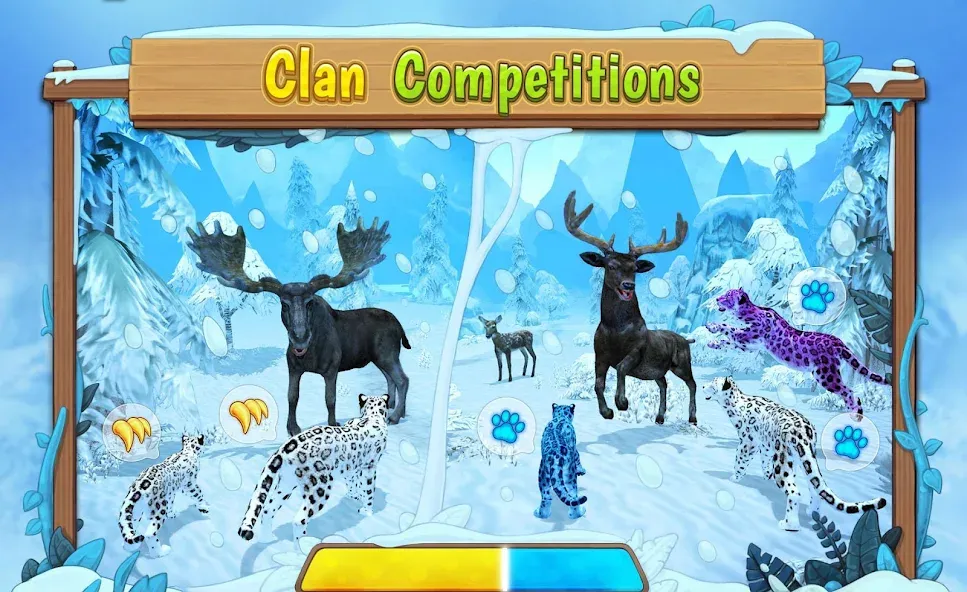 Взломанная Snow Leopard Family Sim Online  [МОД Menu] — последняя версия apk на Андроид screen 5