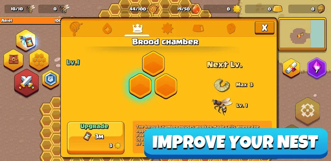 Скачать взломанную Pocket Bees: Colony Simulator (Покет Биз)  [МОД Бесконечные монеты] — полная версия apk на Андроид screen 3