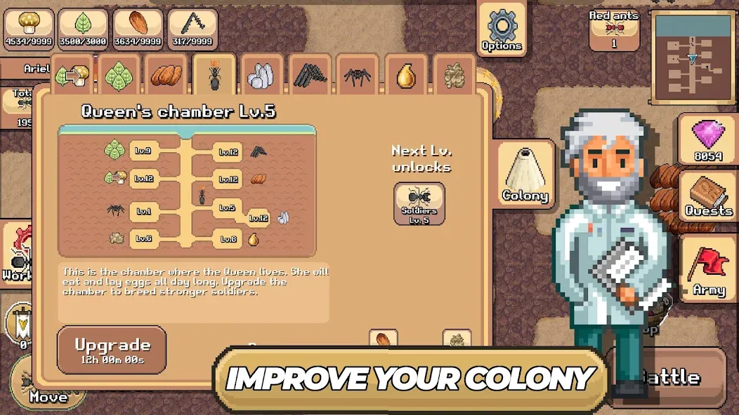 Скачать взломанную Pocket Ants: Colony Simulator (Покет Муравьи)  [МОД Mega Pack] — полная версия apk на Андроид screen 3