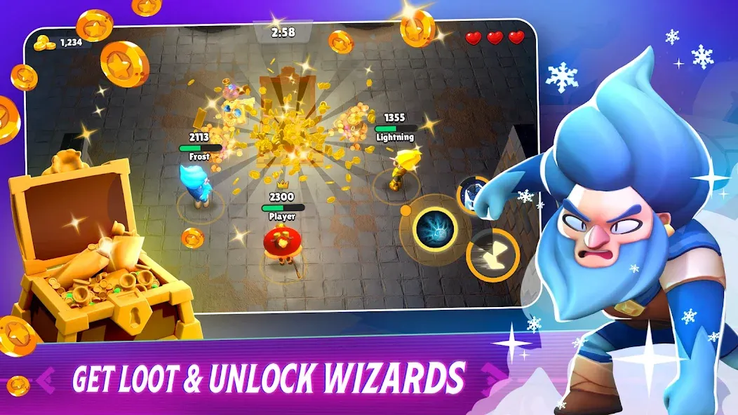 Взломанная Loot Mage Trials: Battle Games (Лут Маг Испытания)  [МОД Много монет] — стабильная версия apk на Андроид screen 2