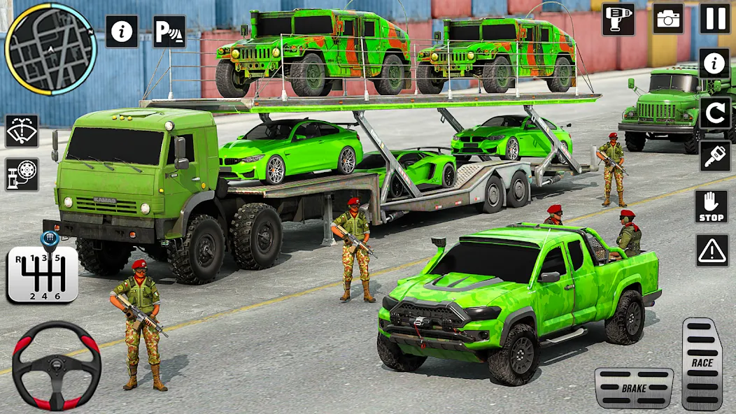 Взломанная US Army Games Truck Transport (Армейские военные транспортные игры)  [МОД Mega Pack] — последняя версия apk на Андроид screen 4