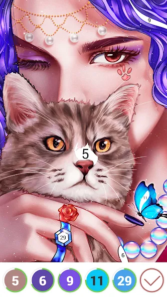 Взлом Hola Color—Coloring by Number (ола калор)  [МОД Меню] — стабильная версия apk на Андроид screen 1