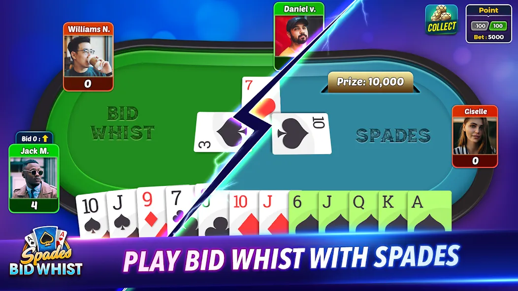 Взломанная Spades: Bid Whist Classic Game (Бид Вист Классик)  [МОД Много монет] — стабильная версия apk на Андроид screen 2