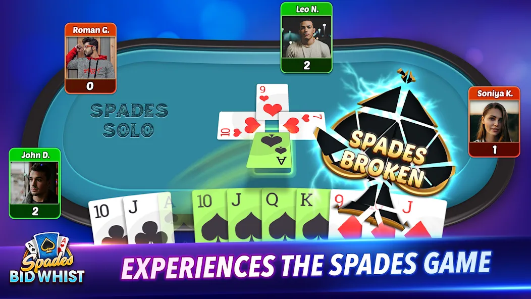 Взломанная Spades: Bid Whist Classic Game (Бид Вист Классик)  [МОД Много монет] — стабильная версия apk на Андроид screen 3