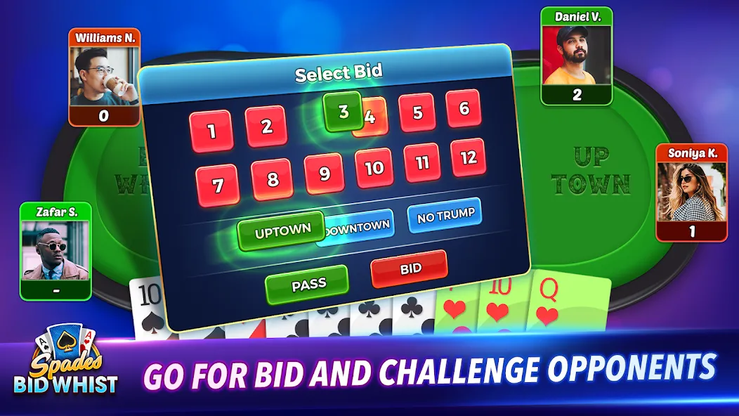 Взломанная Spades: Bid Whist Classic Game (Бид Вист Классик)  [МОД Много монет] — стабильная версия apk на Андроид screen 5