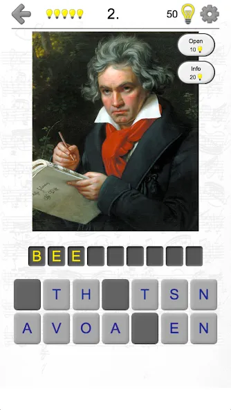 Скачать взломанную Famous Composers Portrait Quiz  [МОД Unlocked] — последняя версия apk на Андроид screen 1