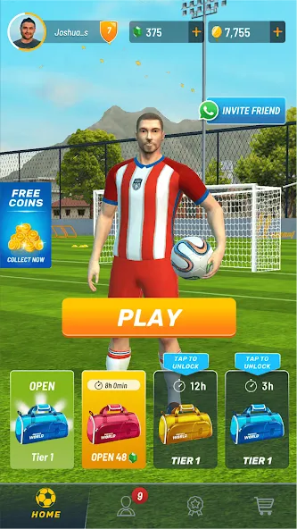 Взломанная Football World — Real People (Футбол Ворлд)  [МОД Меню] — полная версия apk на Андроид screen 1