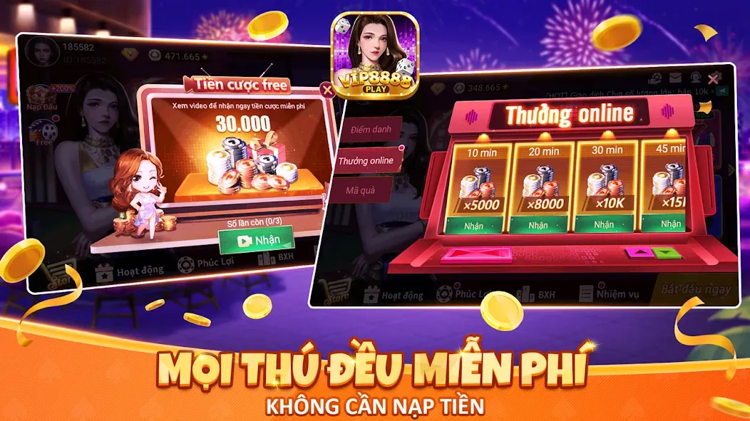 Взломанная VIP8888 Play — Sòng Bạc ONLINE (ВИП8888 Плей)  [МОД Много монет] — стабильная версия apk на Андроид screen 2