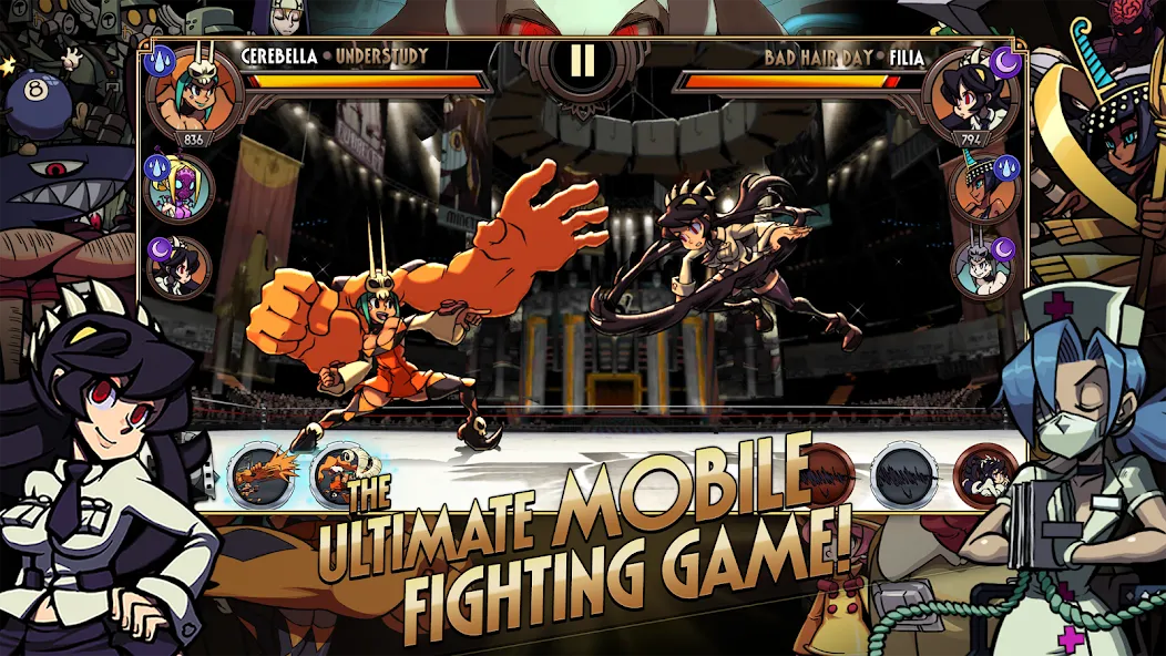 Скачать взломанную Skullgirls: Fighting RPG (Скулгрлз)  [МОД Бесконечные деньги] — полная версия apk на Андроид screen 1