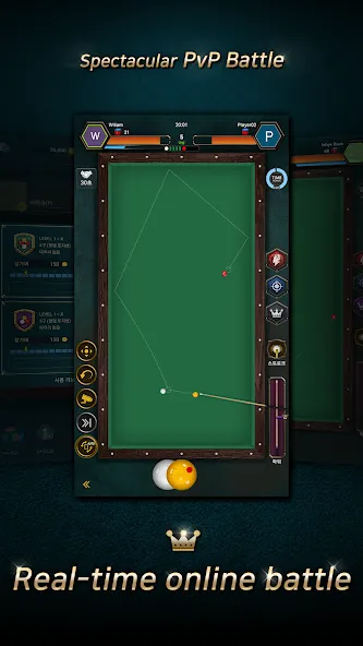 Взломанная Real Billiards Battle — carom (Риал Бильярдс Батл)  [МОД Mega Pack] — стабильная версия apk на Андроид screen 1