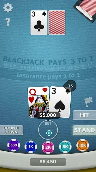 Скачать взломанную Blackjack 21  [МОД Меню] — последняя версия apk на Андроид screen 1