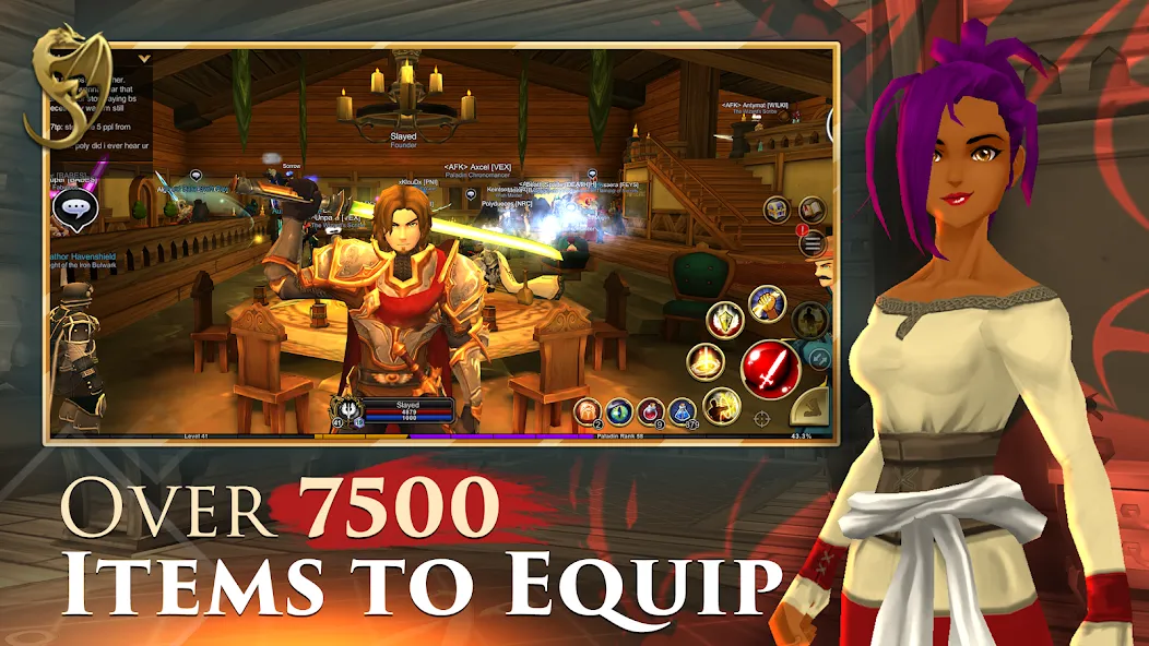 Взломанная AdventureQuest 3D MMO RPG (АдвенчурКвест 3Д ММО РПГ)  [МОД Menu] — полная версия apk на Андроид screen 4