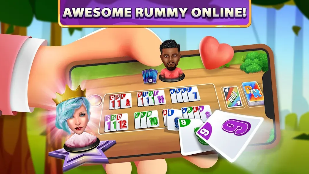 Скачать взлом Rummy Rush — Classic Card Game (Рамми Раш)  [МОД Unlimited Money] — полная версия apk на Андроид screen 1