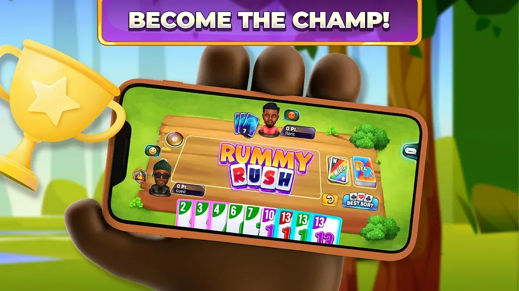 Скачать взлом Rummy Rush — Classic Card Game (Рамми Раш)  [МОД Unlimited Money] — полная версия apk на Андроид screen 5