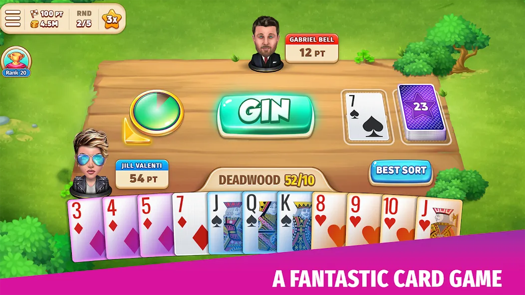 Скачать взлом Gin Rummy Stars — Card Game (Джин Рамми Старс)  [МОД Unlimited Money] — последняя версия apk на Андроид screen 1