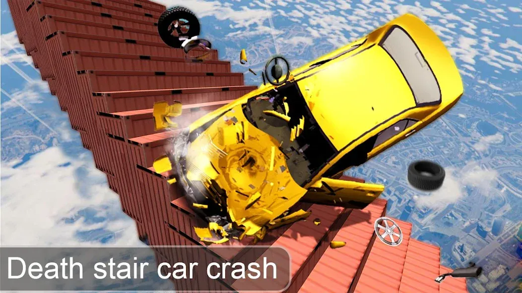 Взлом Beam Drive Crash Death Stair C (Бим Драйв Краш Дэт Стэр С)  [МОД Все открыто] — последняя версия apk на Андроид screen 1