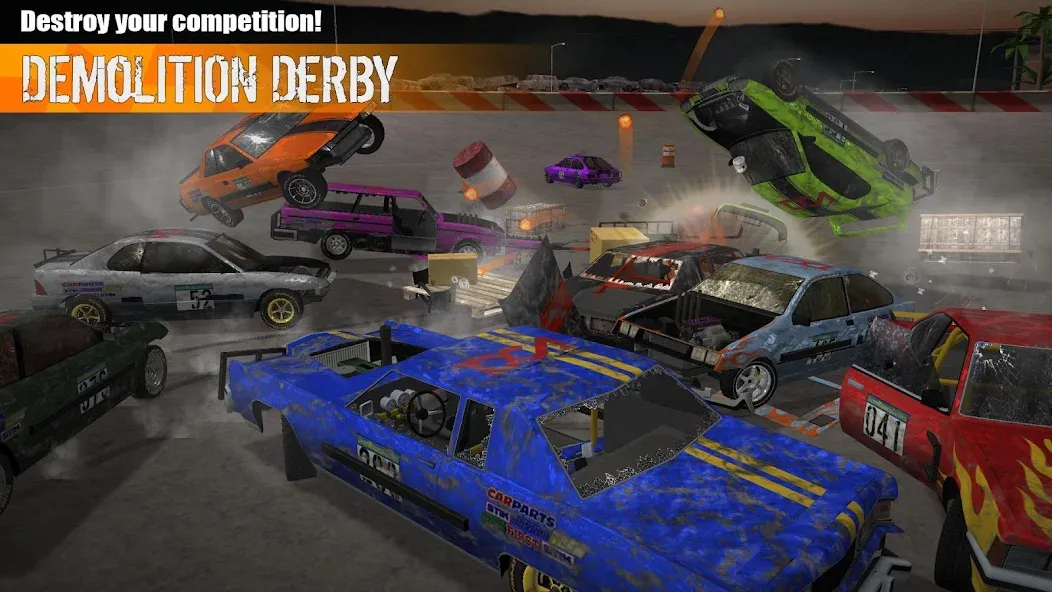 Взломанная Demolition Derby 3 (Демолиция Дерби 3)  [МОД Много монет] — полная версия apk на Андроид screen 2