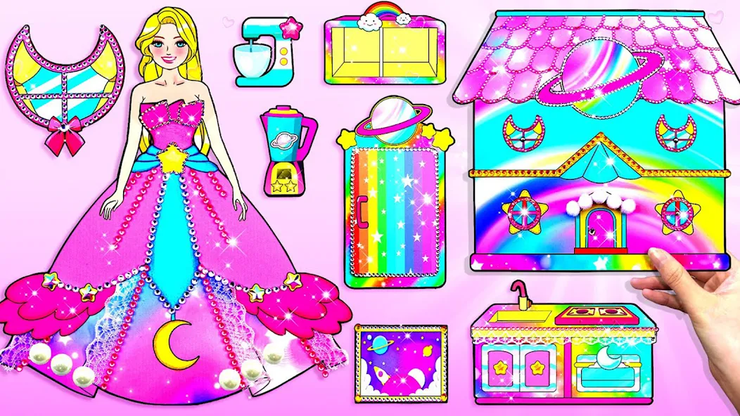 Скачать взломанную Doll Dress Up Makeup Girl Game (Чиби кукла одевает девушку игры)  [МОД Все открыто] — стабильная версия apk на Андроид screen 5