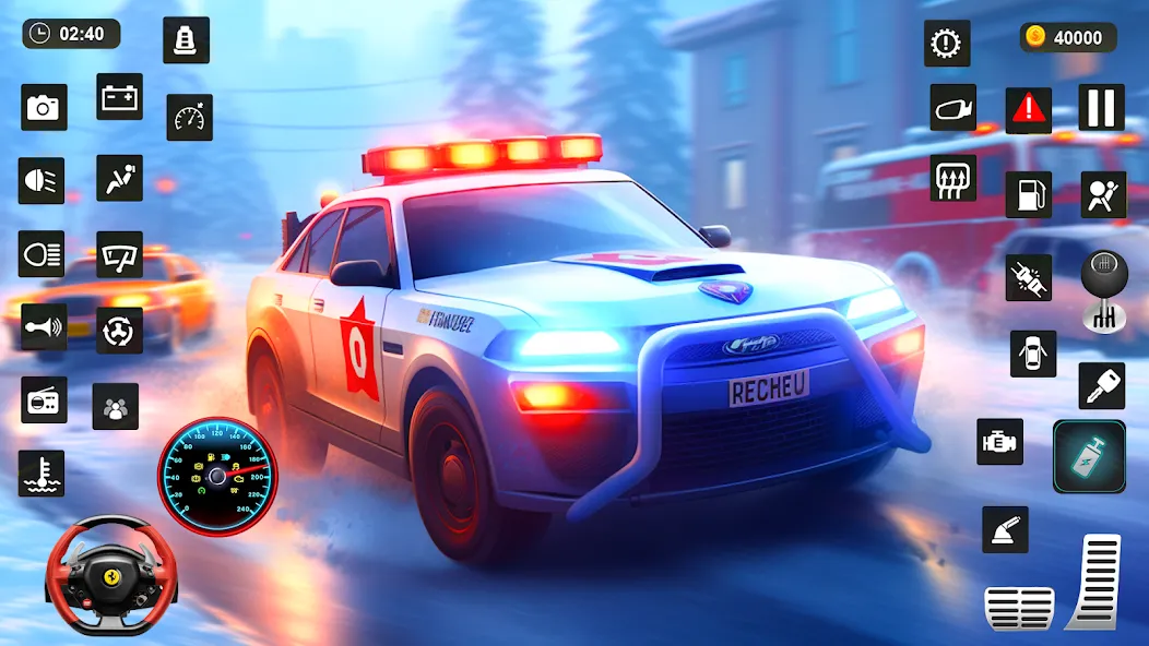 Скачать взломанную Police Car Kids Driving Game (Кидс Полис Геймс)  [МОД Много монет] — полная версия apk на Андроид screen 1