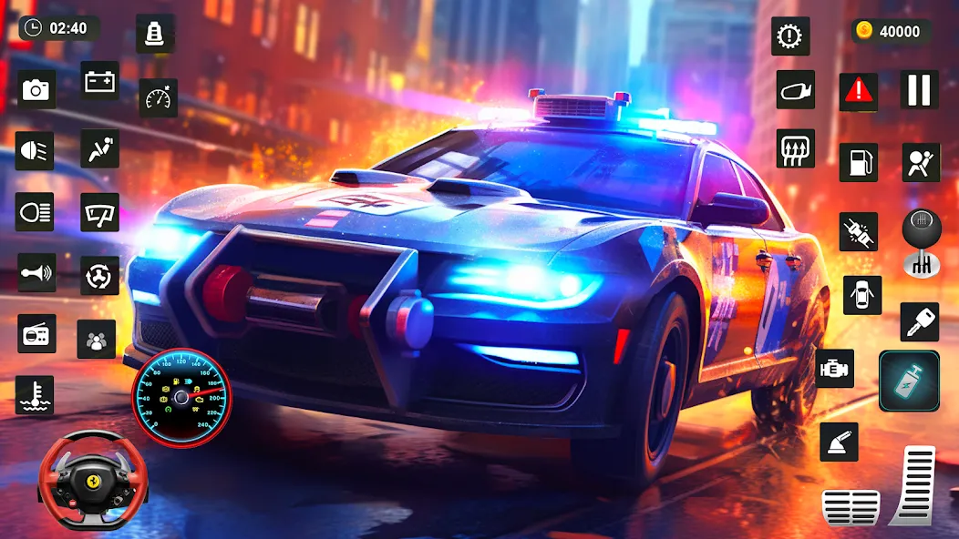 Скачать взломанную Police Car Kids Driving Game (Кидс Полис Геймс)  [МОД Много монет] — полная версия apk на Андроид screen 4