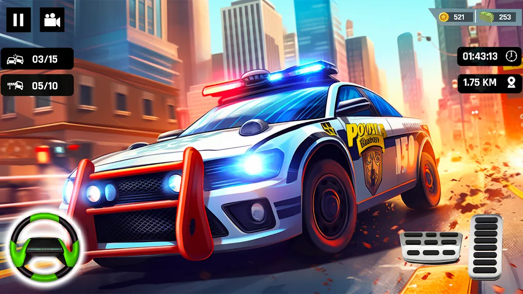 Скачать взломанную Police Car Kids Driving Game (Кидс Полис Геймс)  [МОД Много монет] — полная версия apk на Андроид screen 5