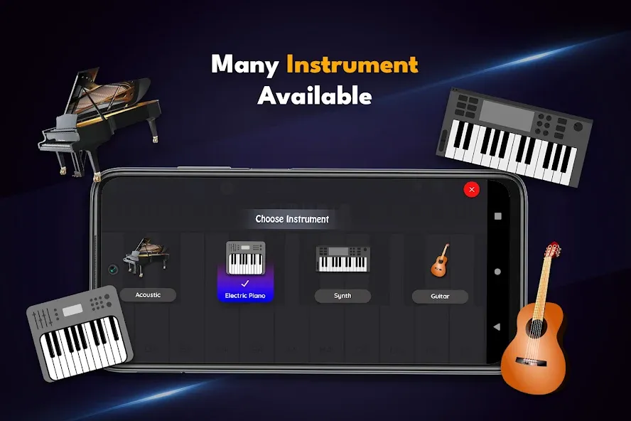 Взломанная Real Piano Keyboard  [МОД Unlimited Money] — стабильная версия apk на Андроид screen 5