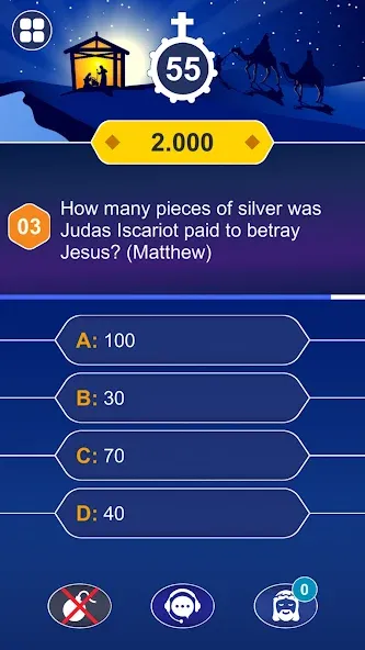 Скачать взлом Daily Bible Trivia: Quiz Games  [МОД Unlocked] — полная версия apk на Андроид screen 4