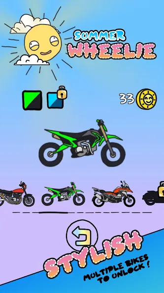 Скачать взломанную Summer Wheelie (Саммер Уили)  [МОД Mega Pack] — последняя версия apk на Андроид screen 2