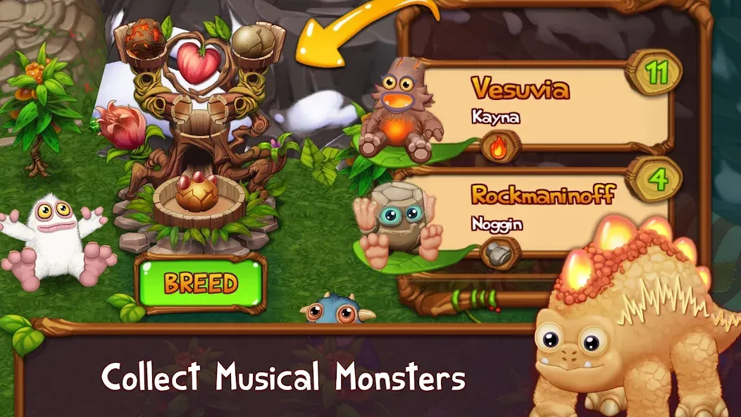 Скачать взломанную Singing Monsters: Dawn of Fire (Сингинг Монстерс)  [МОД Unlocked] — стабильная версия apk на Андроид screen 1