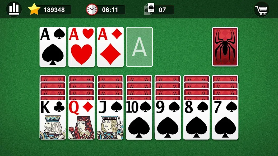 Взлом Spider Solitaire  [МОД Меню] — полная версия apk на Андроид screen 4