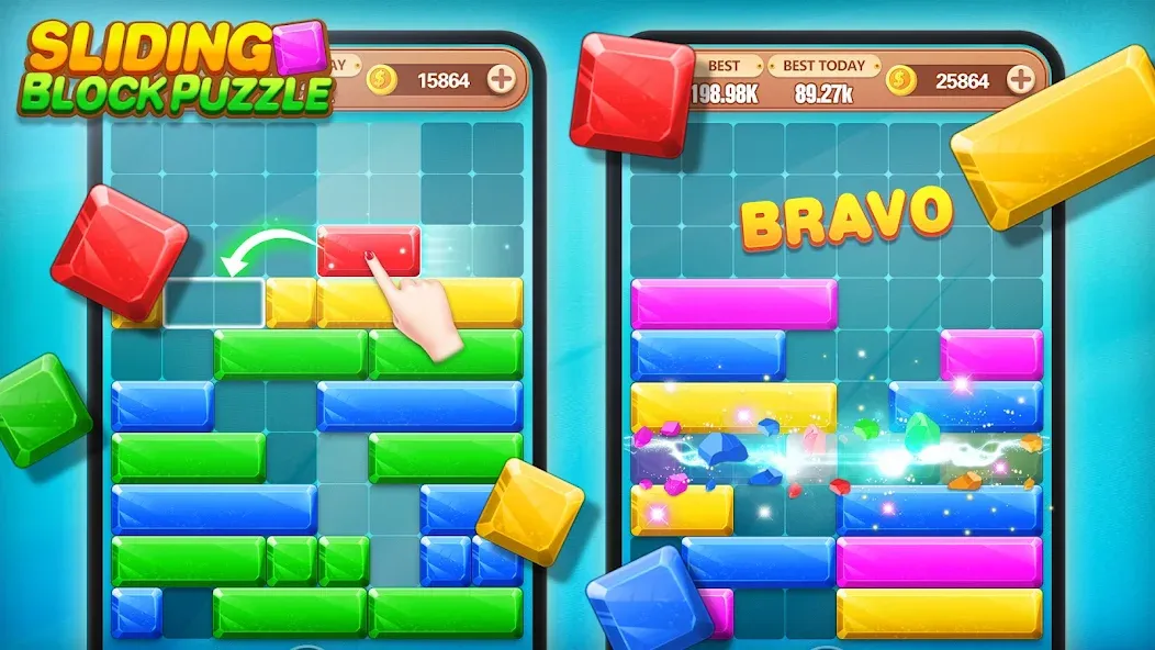 Скачать взлом Block Crush — Puzzle Game  [МОД Бесконечные монеты] — последняя версия apk на Андроид screen 2