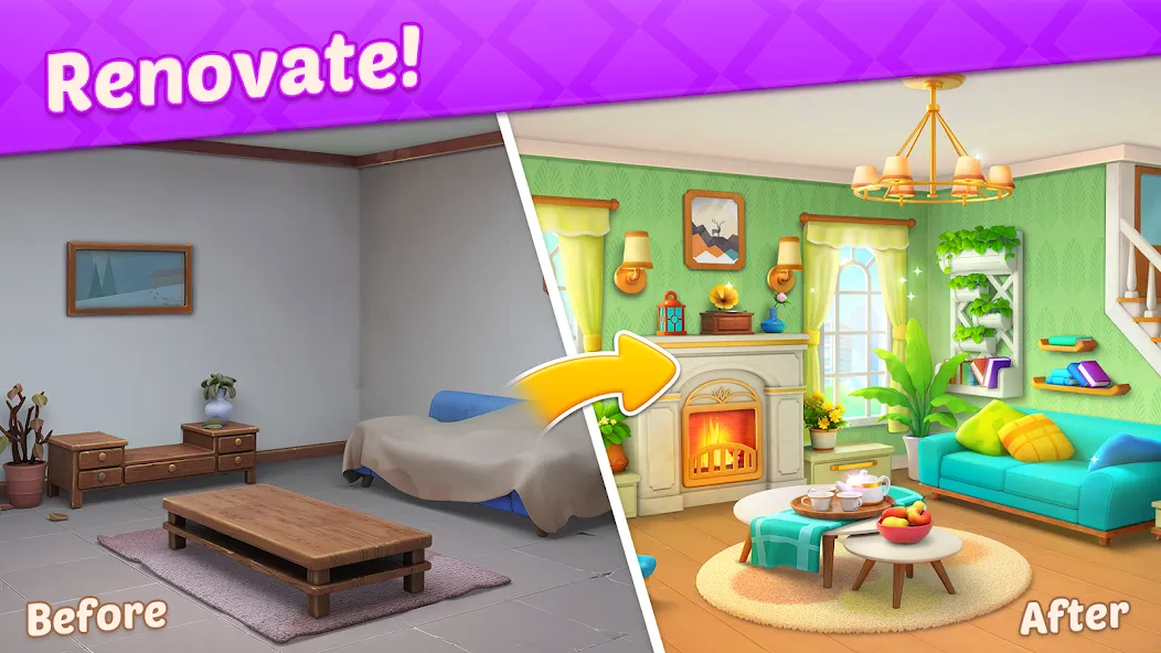 Скачать взлом Design Diary — Match 3 & Home  [МОД Бесконечные деньги] — последняя версия apk на Андроид screen 1