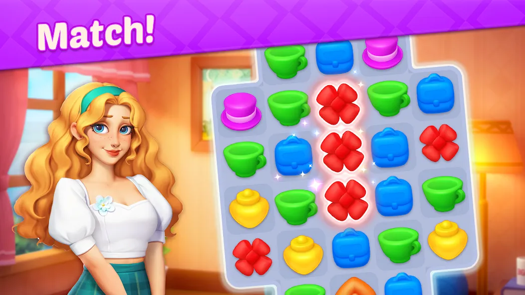 Скачать взлом Design Diary — Match 3 & Home  [МОД Бесконечные деньги] — последняя версия apk на Андроид screen 2
