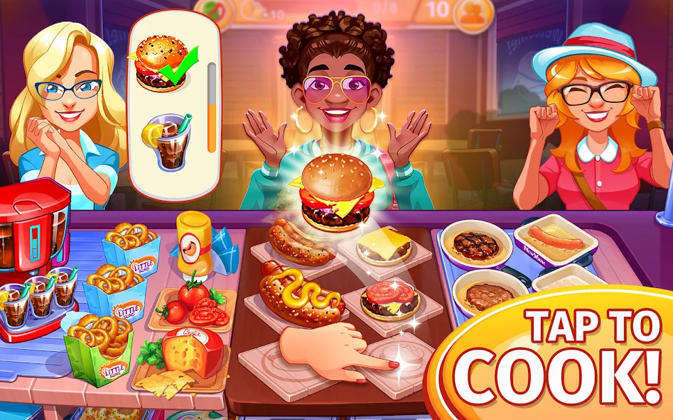 Взлом Cooking Craze: Restaurant Game  [МОД Mega Pack] — стабильная версия apk на Андроид screen 1