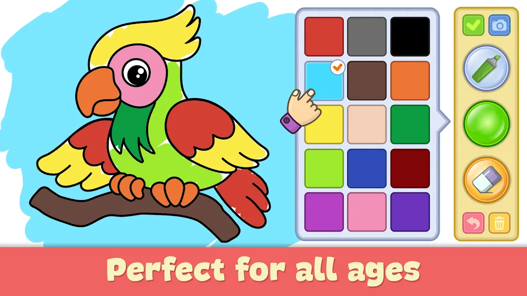 Взломанная Kids Coloring & Drawing Games  [МОД Menu] — полная версия apk на Андроид screen 1