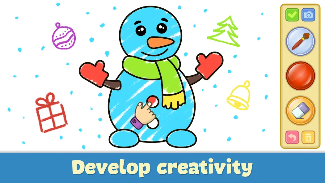 Взломанная Kids Coloring & Drawing Games  [МОД Menu] — полная версия apk на Андроид screen 3