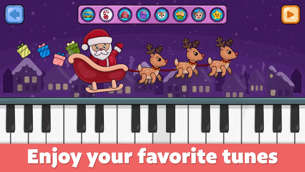 Скачать взломанную Baby Piano: Kids Music Games  [МОД Бесконечные деньги] — стабильная версия apk на Андроид screen 1