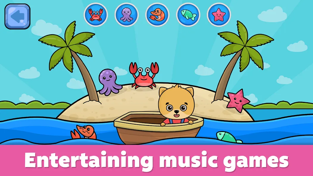 Скачать взломанную Baby Piano: Kids Music Games  [МОД Бесконечные деньги] — стабильная версия apk на Андроид screen 4