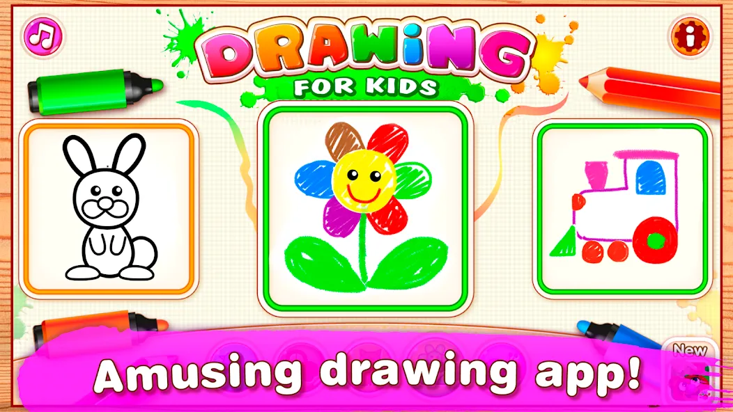 Скачать взлом Bini Drawing for Kids Games (Бини)  [МОД Menu] — последняя версия apk на Андроид screen 1