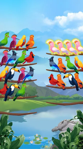 Взлом Bird Sort — Color Puzzle  [МОД Много монет] — последняя версия apk на Андроид screen 3