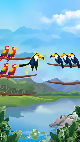 Взлом Bird Sort — Color Puzzle  [МОД Много монет] — последняя версия apk на Андроид screen 4
