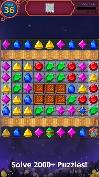 Взломанная Jewels Magic: Mystery Match3 (Джуэлс Мэджик)  [МОД Mega Pack] — полная версия apk на Андроид screen 4