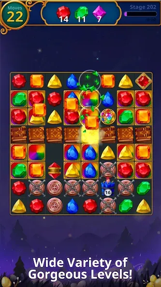 Взломанная Jewels Magic: Mystery Match3 (Джуэлс Мэджик)  [МОД Mega Pack] — полная версия apk на Андроид screen 5