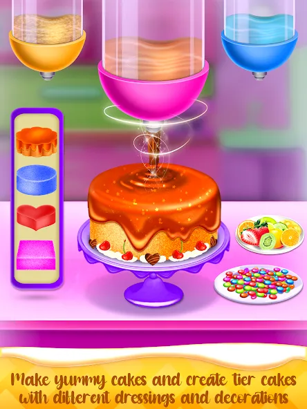 Скачать взломанную Cake Maker Cooking Cake Games (Кейк Мейкер кулинарные игры на приготовление тортов)  [МОД Бесконечные монеты] — стабильная версия apk на Андроид screen 2