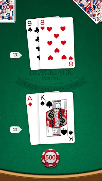 Взлом Blackjack (Блэкджек)  [МОД Бесконечные деньги] — стабильная версия apk на Андроид screen 1