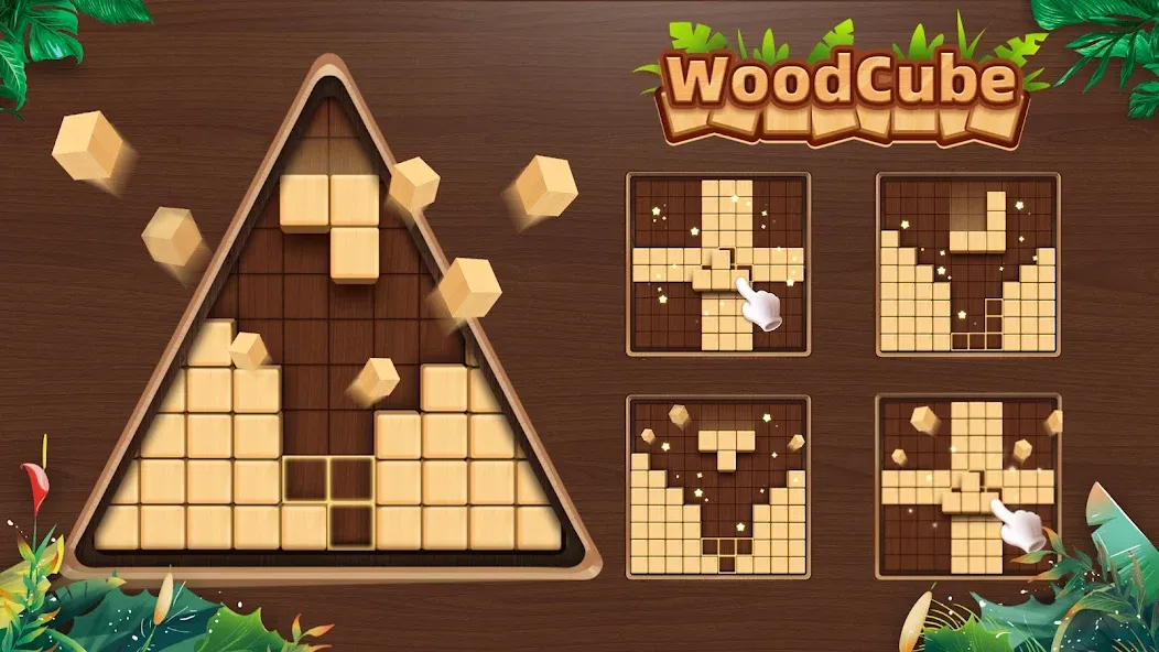 Взломанная WoodCube — Woody Puzzle (ВудКуб)  [МОД Бесконечные монеты] — полная версия apk на Андроид screen 1